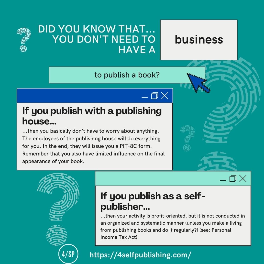 Can you publish a book without a business entity?