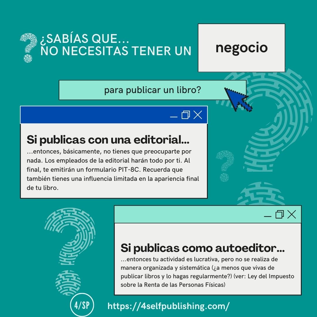 ¿Se puede publicar un libro sin tener una entidad comercial?